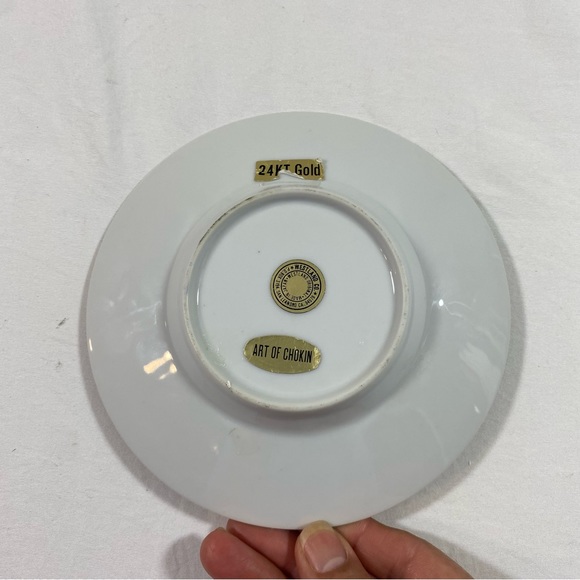 The Art of Chokin Plate 24K gold Trim plate - Picture 2 of 3